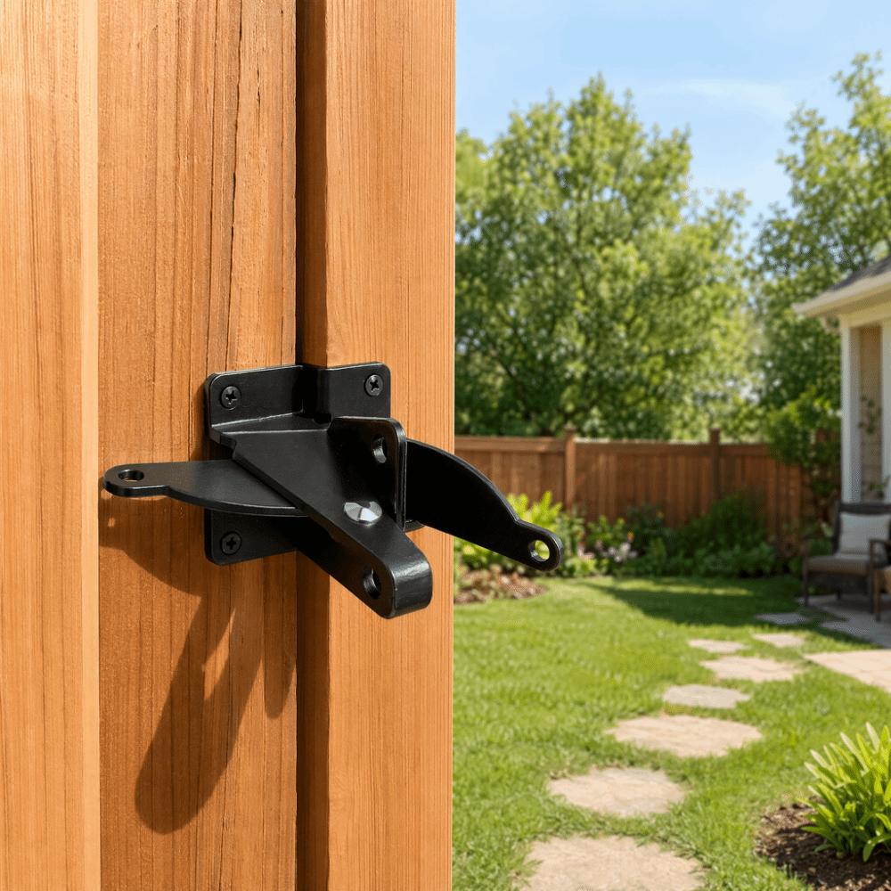 2pcs Carbon Steel Fence Gate Latch Durable Heavy Duty Gate Latch  Wooden Fence