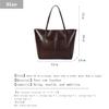 FSD.WG Women's Tote Bag, Italian Cowhide Leather, Large Capacity, 2-Way HandbagShoulder Bag, A4 Size, Perfect for Job Hunting, Commuting, School,