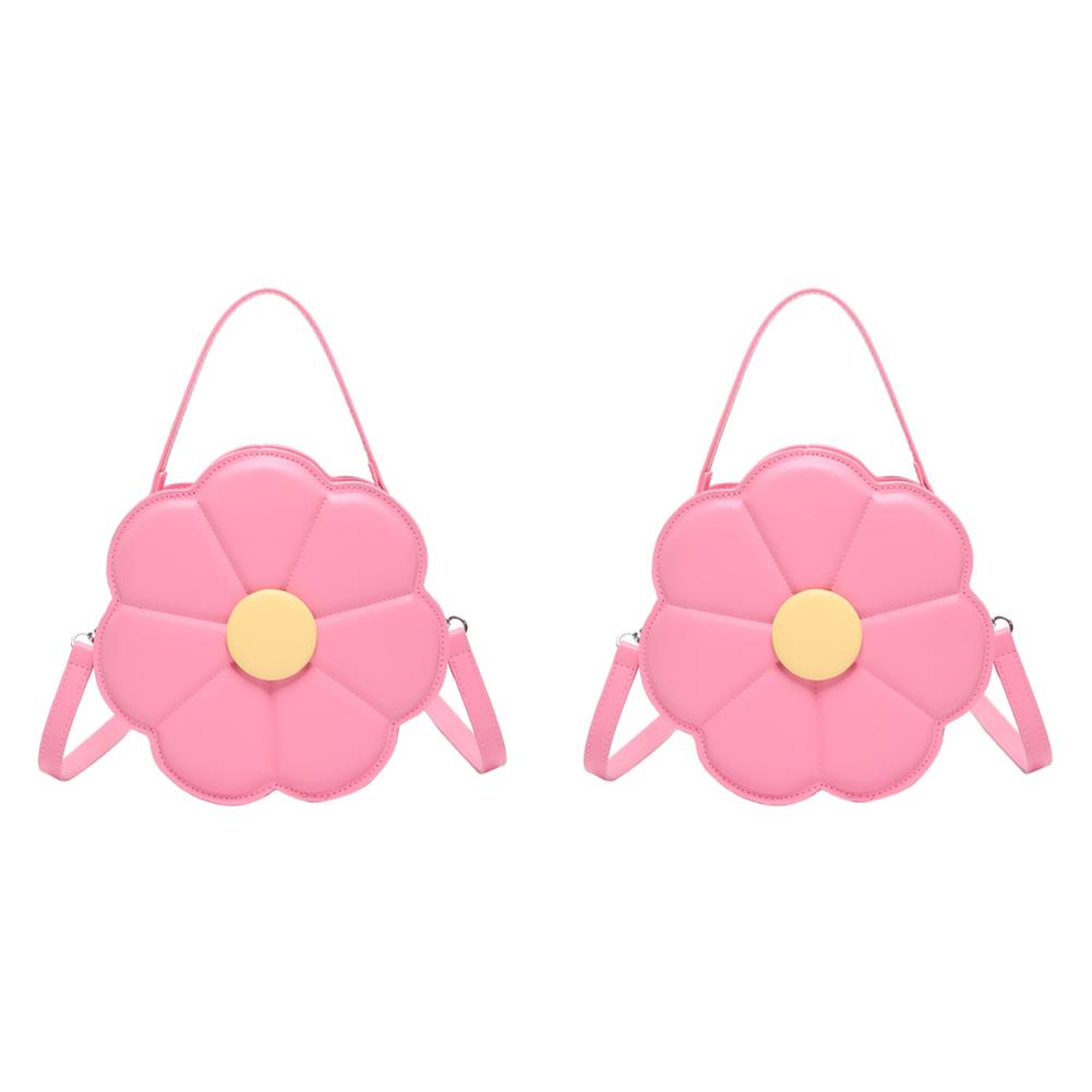 

Flower Shaped Shoulder Bag Fashion Handbag Cute Small Purse for Women (Pink)