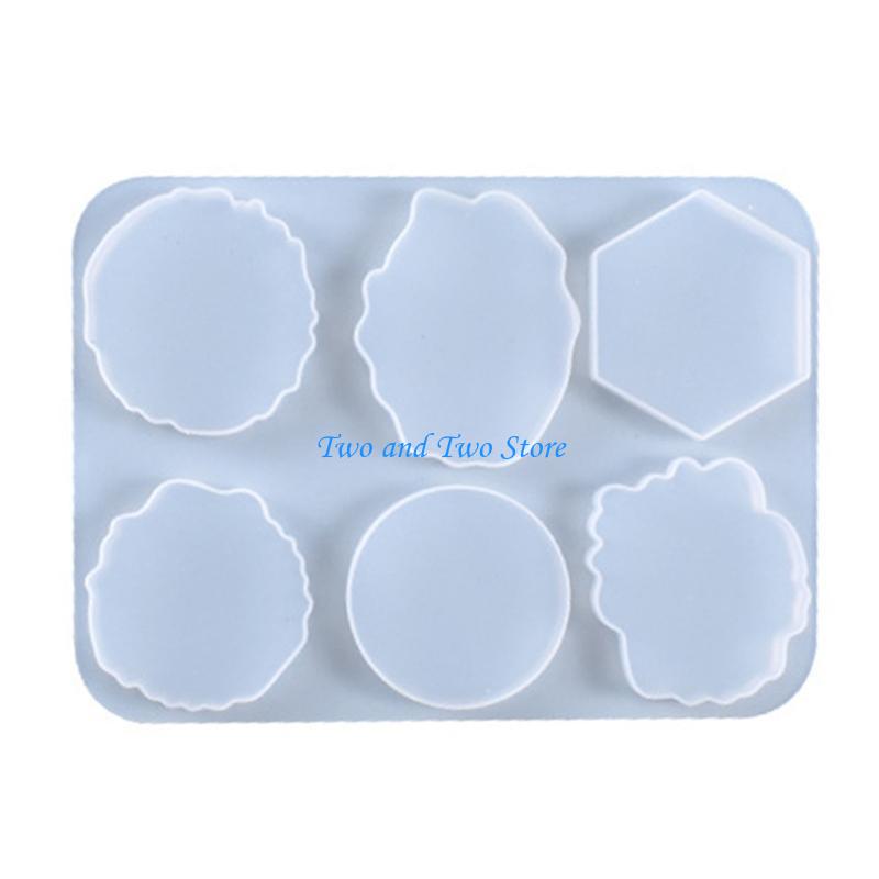 HX6F Epoxy Resin Mold Silicone Irregular Round Mount Holder Stand Phone Sockets Mold for DIY Jewelry Cellphone Socket Mold
