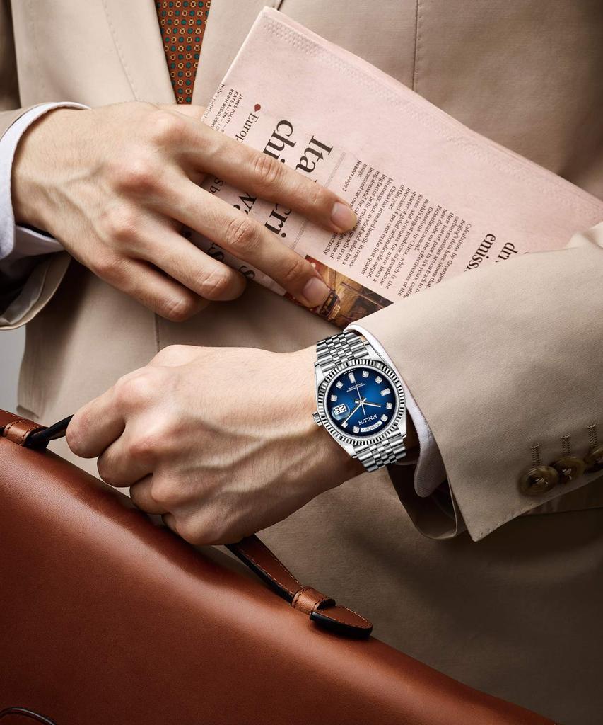 BINLUN Stainless Steel Watch Metal Watch Durable Replacement Smartwatch Includes Adjustment Tool Band, Strap, 18mm, 20mm, 22mm, 24mm, 26mm, Strap,