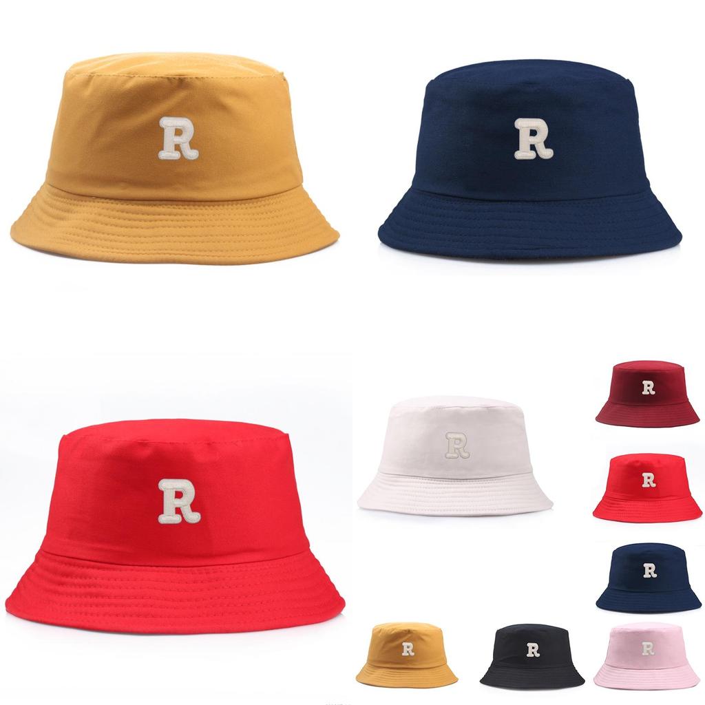Stylish Cotton Bucket Hats With Letter R For Women And Men Perfect For Summer Outings!