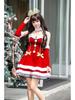 Pinxian Women's Christmas Elderly Santa Cloak Long Robe Cosplay Costume SD-174