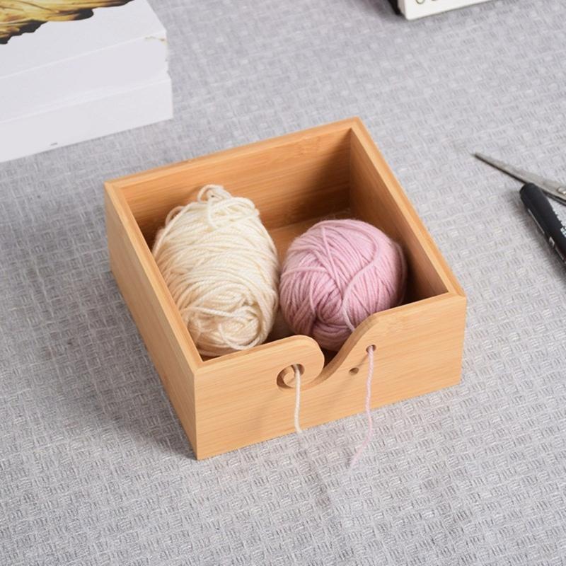 Square Knitting Bowl Crocheting Bowl Wool Holder Knitting Bowl Holder Wool Storage Bowl Knitting Accessories for Daily