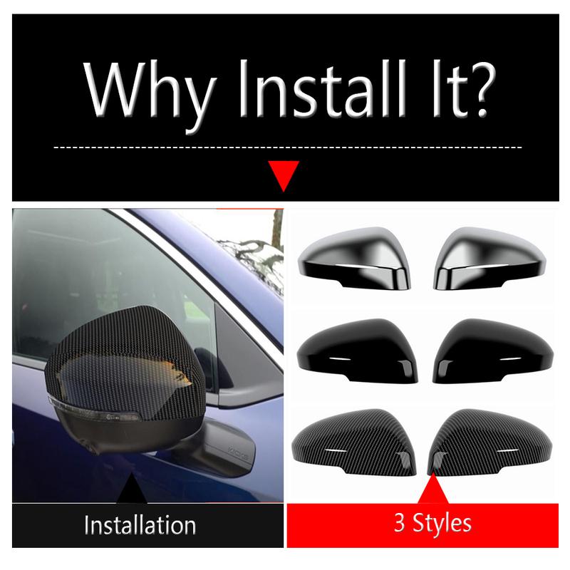 For Nissan Kicks 2025 2026 Car Rearview Side Mirror Cover Cap Sticker Exterior Door Rear View Case Trim Carbon Fiber Accessories