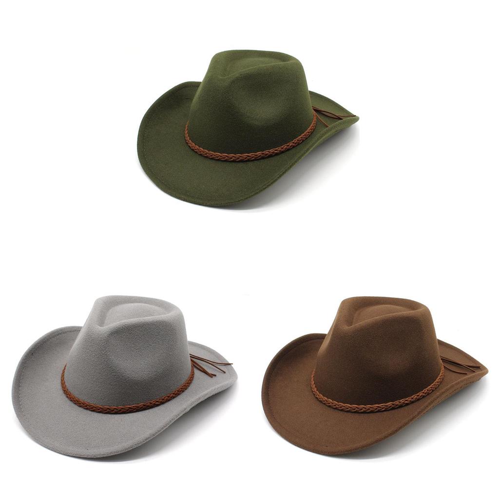 Cappello in Feltro di Lana a Tesa Larga per Uomo Donna Protezione Solare Estiva Abbigliamento Casual