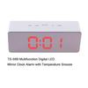 LED Alarm Clock Multi-Function Mirror Digital Alarm Clock Large LED Display Red USB Buzzer Snooze Temperature