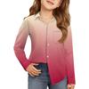 Girls' Button-Down Shirt - Long Sleeve Dress Blouse