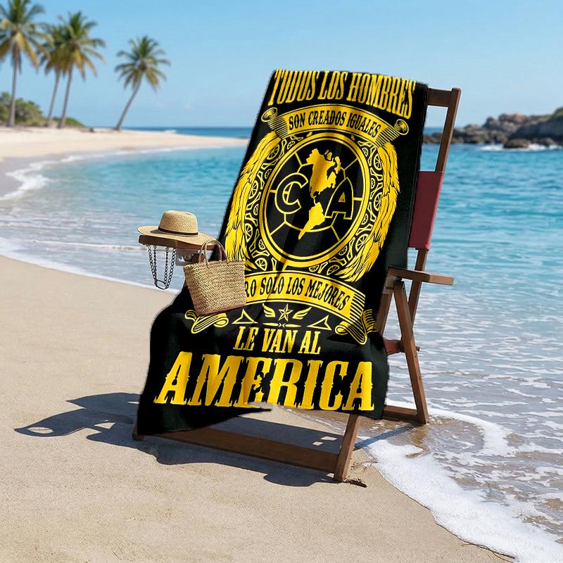 Club Amrica Fashion Beach Towel: Ideal for Summer Adventures Soft, absorbent and quick drying suitable for swimming and bathing