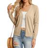 Womens Lightweight Knit Cardigan Long Sleeve V Neck Button Front Sweater Open Front Layering Top