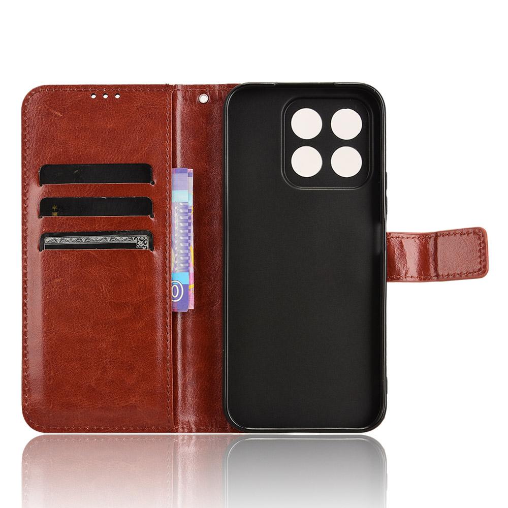 For Honor X8b 4G Cell Phone Case Magnetic Clasp Leather Protective Cover with Wallet Stand