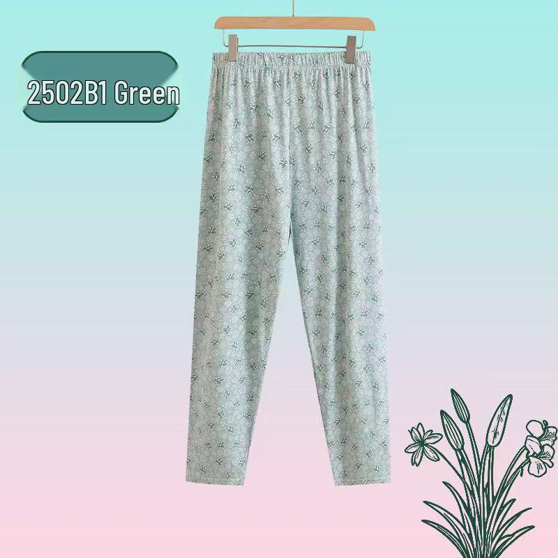Pantaloni Pigiama in Cotone Taglie Forti da Donna - Sottili, Larghi, Casual Estivi per Mamme Anziane