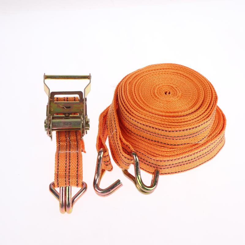 1 Sett 40 mm Bred 3-12 Meter Dobbel Krok Lastesikringsstropper Kraftige Skralle Laste stropper Lastebil Tilhenger Transport Surring