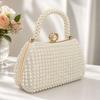 Perleaftenclutch Taske Kvinder Elegant Bryllupsfest Håndtaske Luksus Banket Kjole Pung Crossbody Skulder Taske
