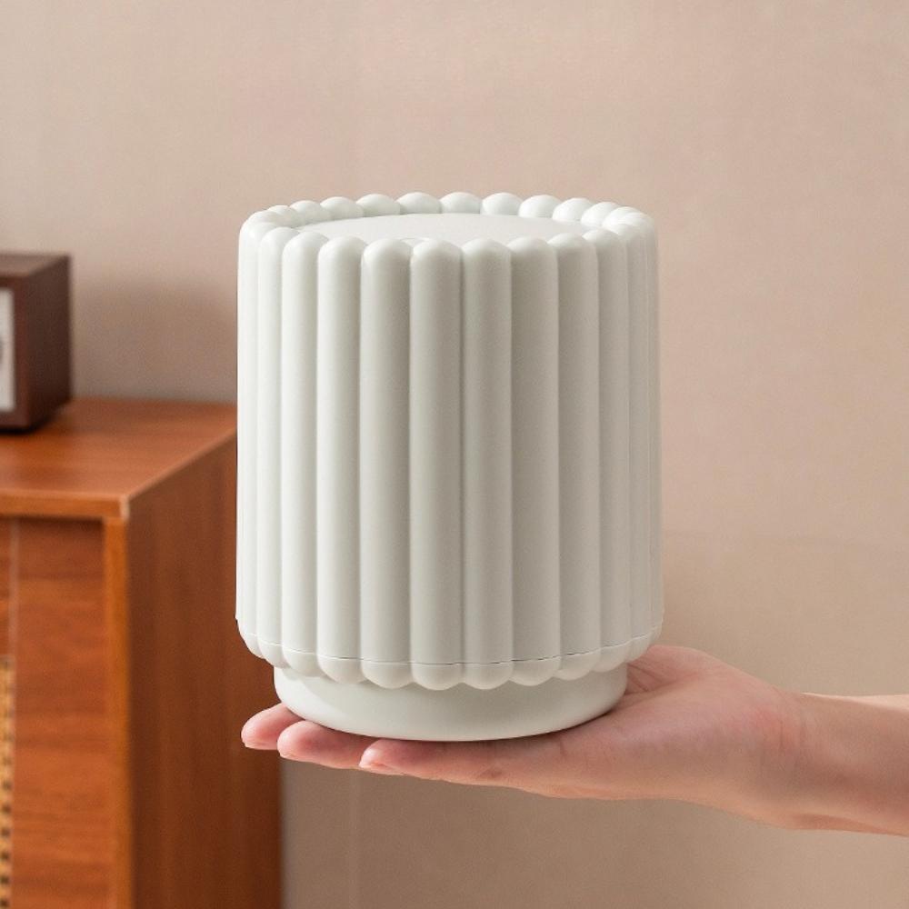 Press-type Wastebasket Household Large Opening Press Open Lid Trash Bin Office Desk Trash Can Desktop Storage Cleaning Trash Can