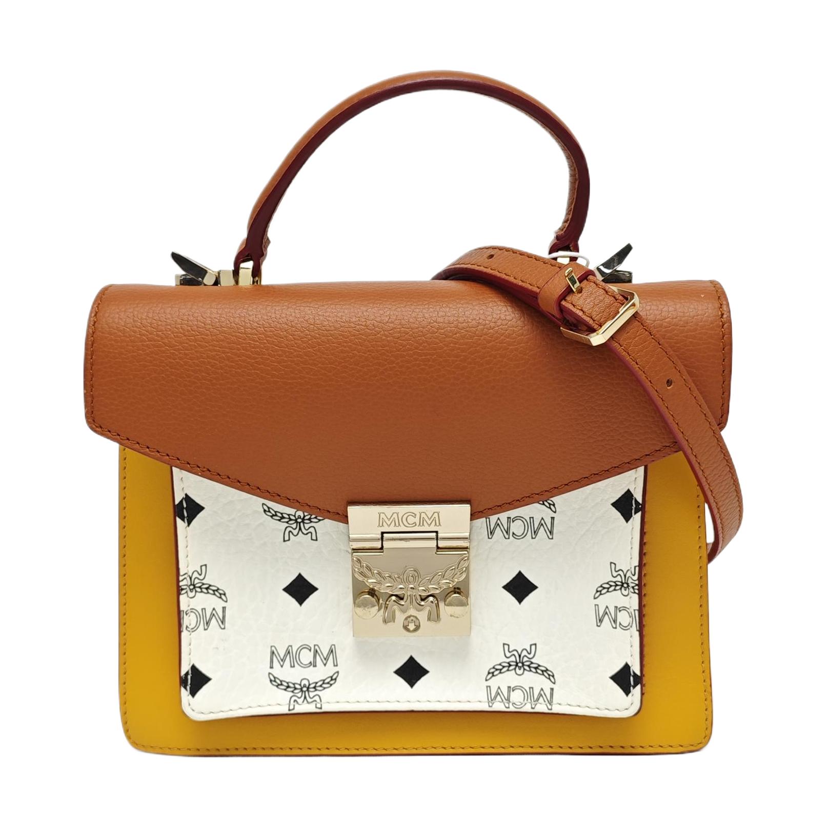 [Pre-Owned] Millie Visetos Classic Logo Leather Shoulder Crossbody Handbag - Very Good #CWZNQH ONE SIZE