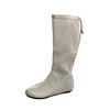 Internal height increase, autumn and winter design, woven fashion boots, female fashion, velvet and warm, niche new boots