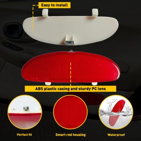 Front Inner Door Panel Reflector Light Trim For Chevrolet Corvette C5 1997-2004