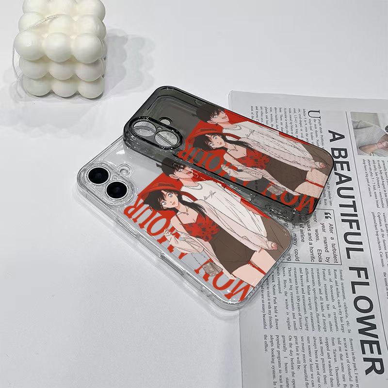Etui na telefon dla pary anime na iPhone 17 Pro Max, 16, 15 Pro, 14, 13 - Odporne na upadki i Design transgraniczny