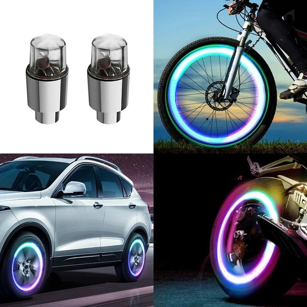 Waterproof Tire Valve Light Flashing Wheel Lights Accessories Valve Caps Light