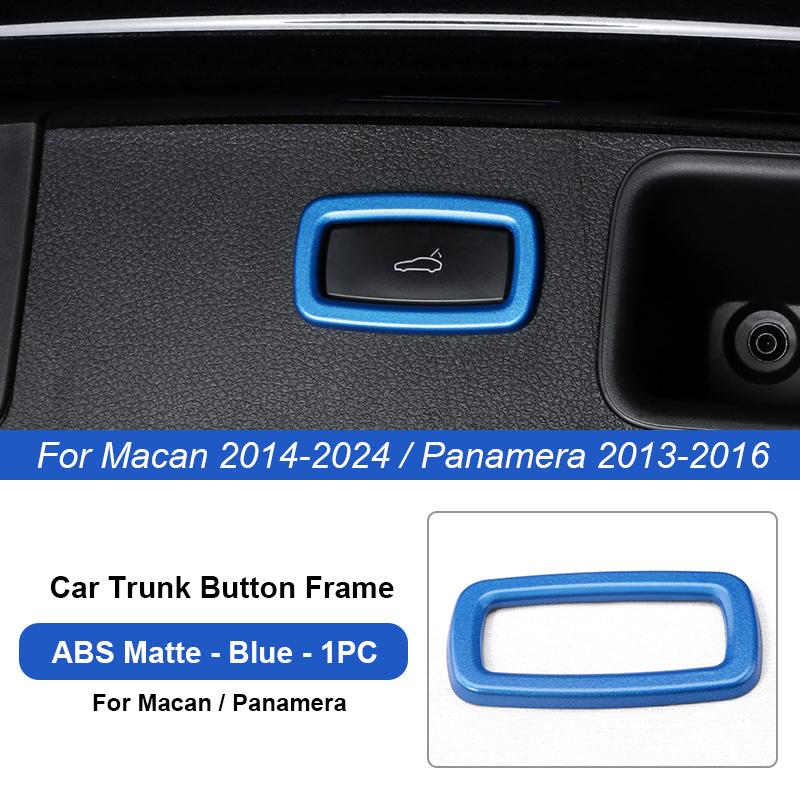 

Car Trunk Switch Button Trim Frame Sticker For Porsche Cayenne Macan Panamera 2013 2014-2016 2018 2019 2020 2021 2022 2023 2024