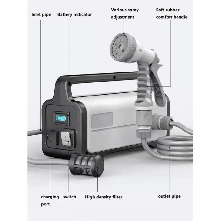 Rechargeable Water Pump Durable Battery Life Agricultural Irrigation Car Wash Spraying Home Irrigation Pumping