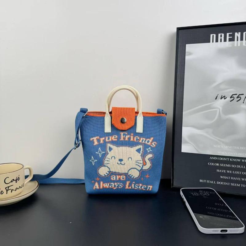 New knitted mobile phone bag, high-end handbag, women's messenger bag, adjustable versatile, convenient and large-capacity bag
