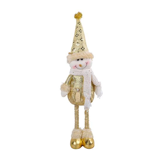 Christmas Gnome Plush Doll Retractable Legs Santa Claus Snowman Elk Ornament Adjustable Standing Figurine Decoration