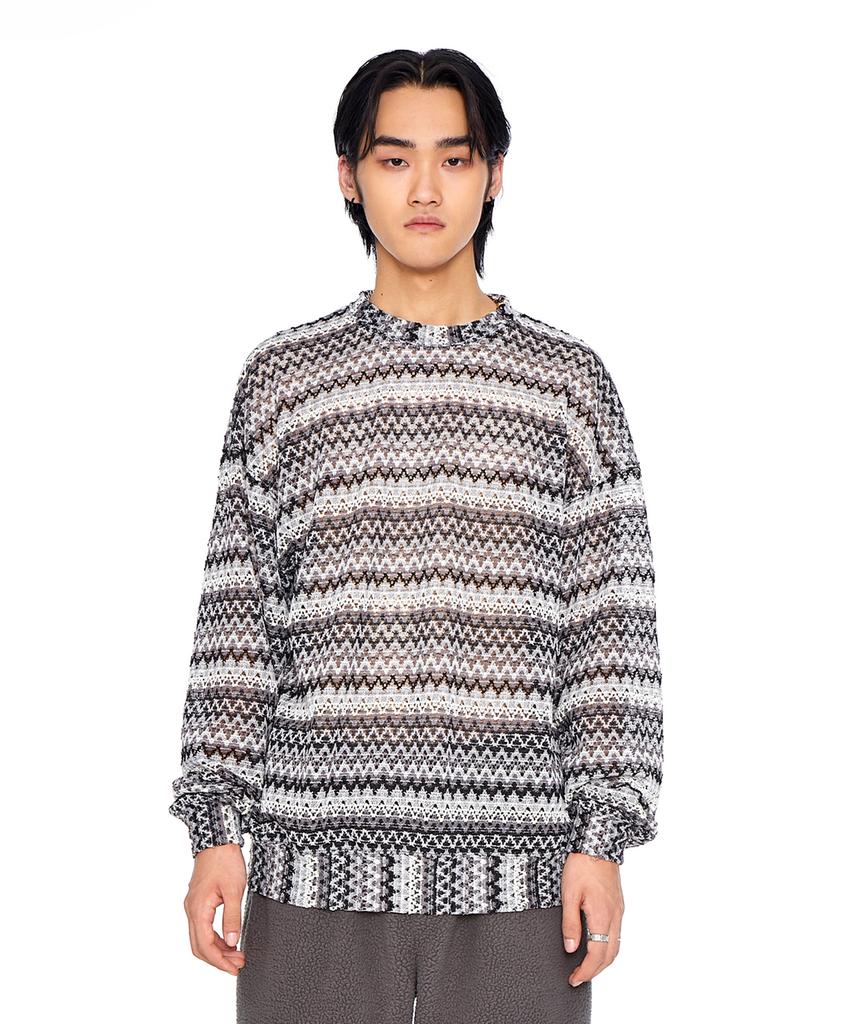 EPONYM Zigzag Knitted Long Sleeve_Black & White