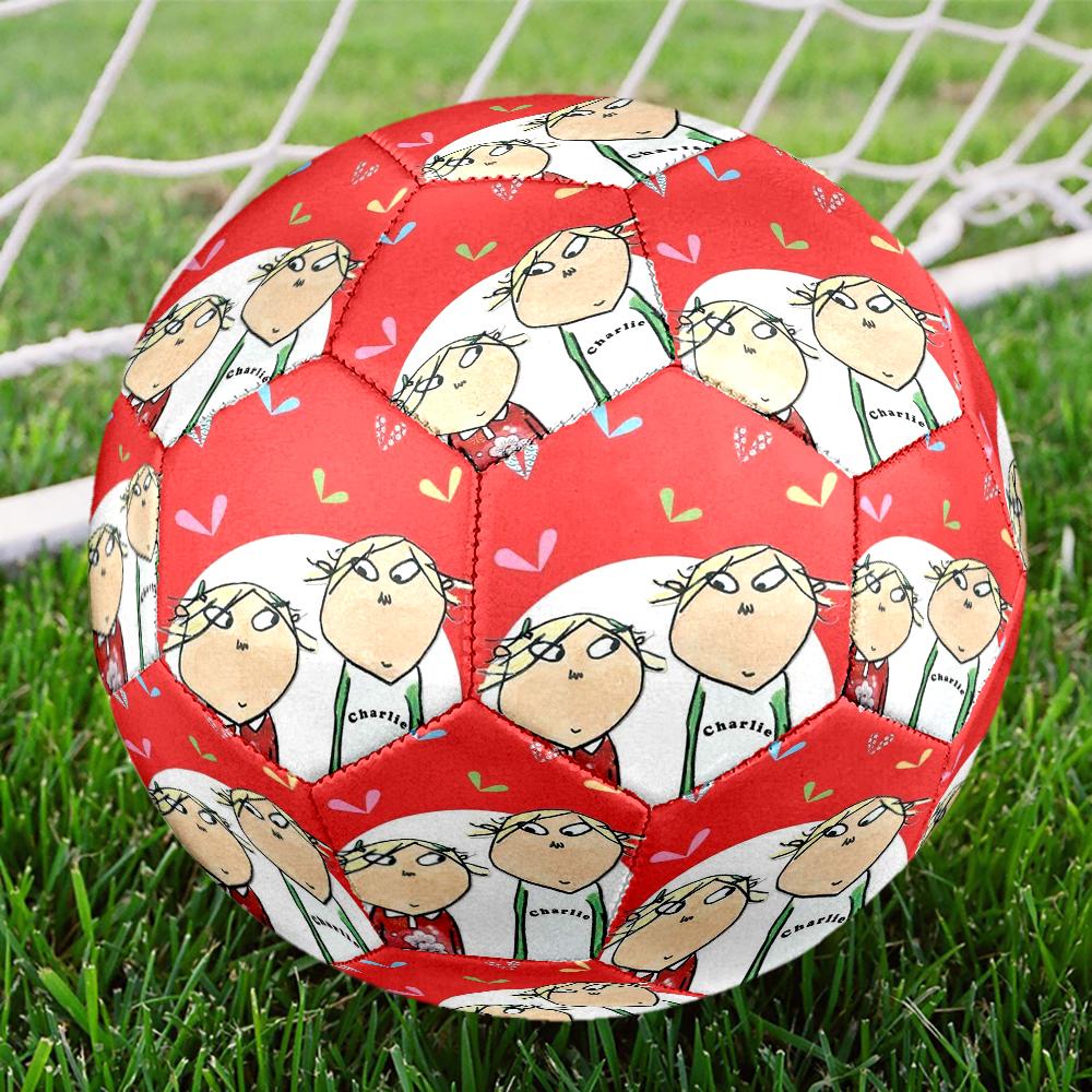 Charlie and Lola Theme Size 5 Soccer Ball, Suitable for Both Indoor and Outdoor Matches, a Gift Suitable for Everyone.