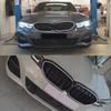 LED White Light Gloss Black Car Kidney Bumper Hood Grilles Replacement For BMW 3 Series G20 G21 Pre-LCI 2018 2019 2020 2021