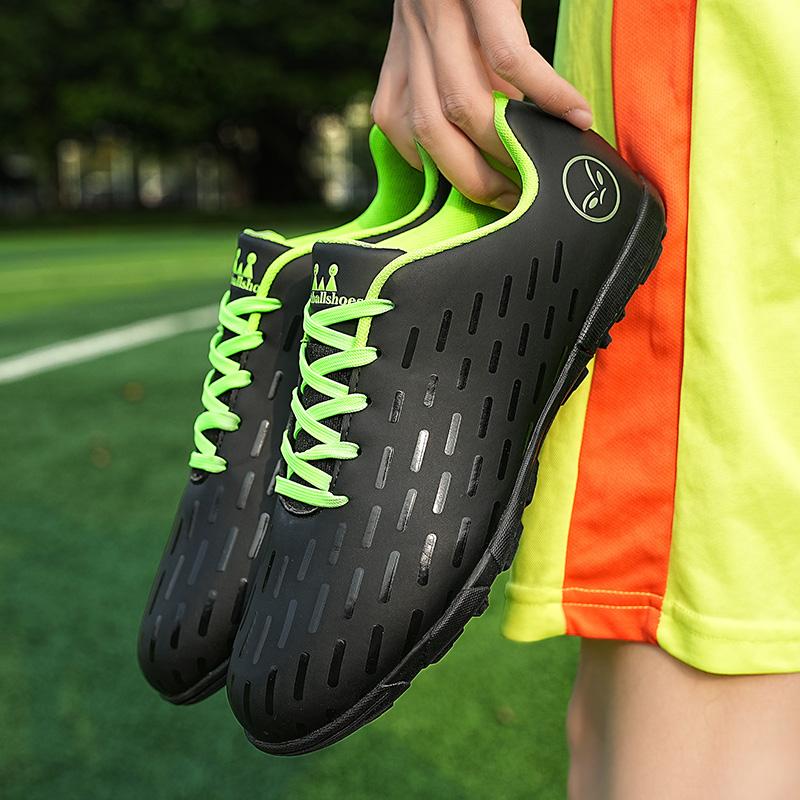 32-45 Fußballschuhe Herren Leder Outdoor Outdoor Rasen Fußballschuhe Damen Große Größe Kinder Fußballschuhe