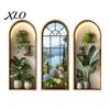 2D Archway Decals 3Pcs Arched Flower Wall Stickers, Boho Style Floral Plant Decals, Self Adhesive PVC Peel And Stick Wallpaper for Waterproof Stickers