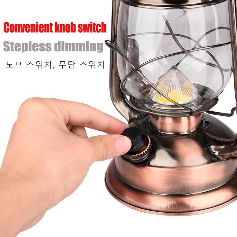 Camping Light Rechargeable LED Portable Lantern Battery Kerosene Lamp Dimming For Tent Travel Outdoor Lighting Camping Equipment