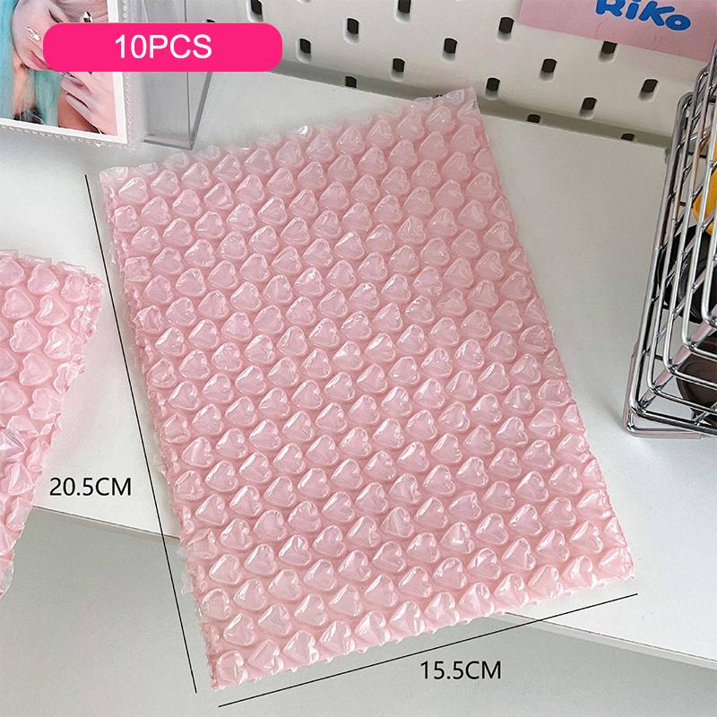 10Pcs Heart Shaped Bubble Mailers Padded Envelopes Packaging Bags For Business Bubble Mailers Shipping Shockproof Packaging Bag