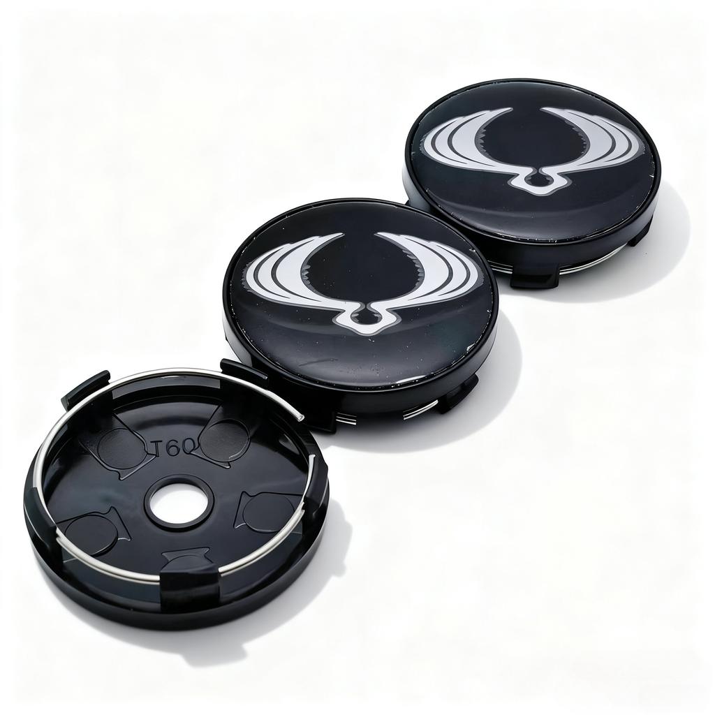 4pcs Ssangyong Logo Emblem Car Wheel Center Caps 60MM 56MM Rim Hubcaps Cover SSANG YONG Badge Wheels Hub Cap Replace Accessories