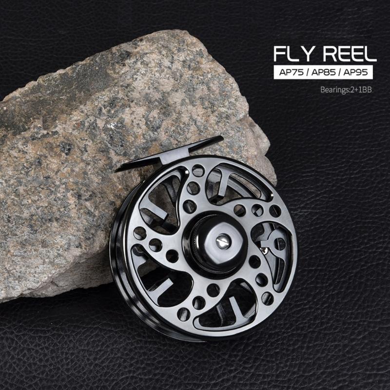 Fly Fishing Reel and Spare Spool, 2+1BB 1:1 Aluminum Alloy Body Spool 3/4 5/6 7/8 Right Left Hands Exchange Fishing Reel