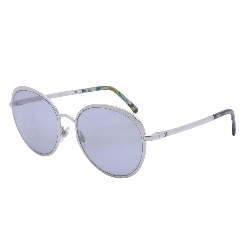 Used CHANEL Sunglasses 4206 Gray x Silver Ladies Women Women Women Men Men [Used]