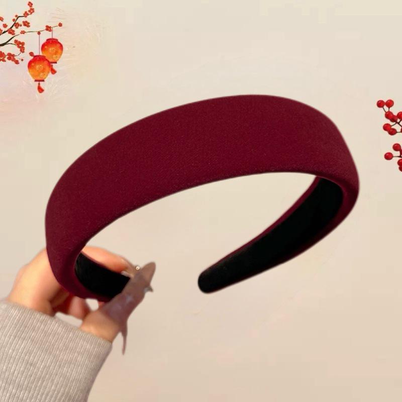 Red Polka Dot Angora Headband: Versatile Women's Hair Accessory for Autumn/Winter