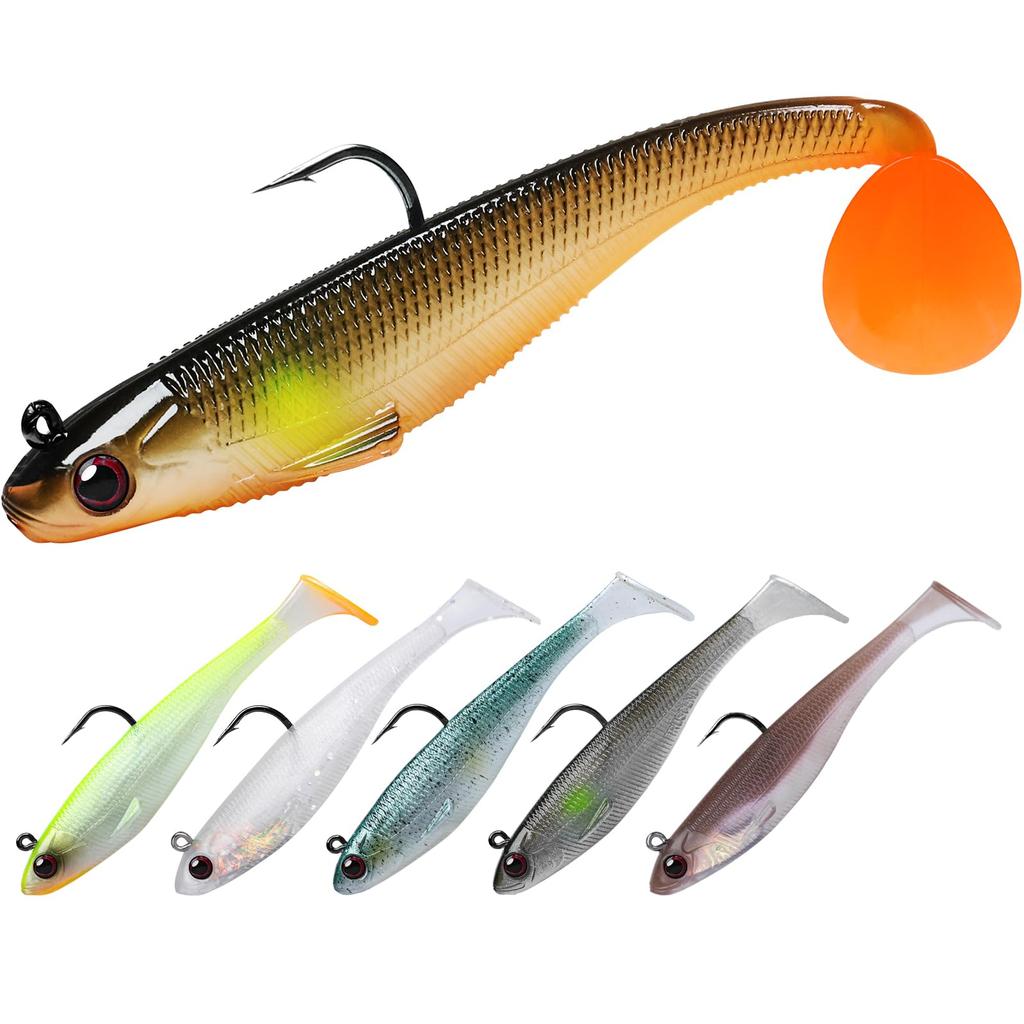 TRUSCEND Soft Jig Head Fishing Swim Lifelike Suitable for Saltwater and Freshwater Sea Spanish and Other Fish Lure, Lure, Head, Design, Fishing,