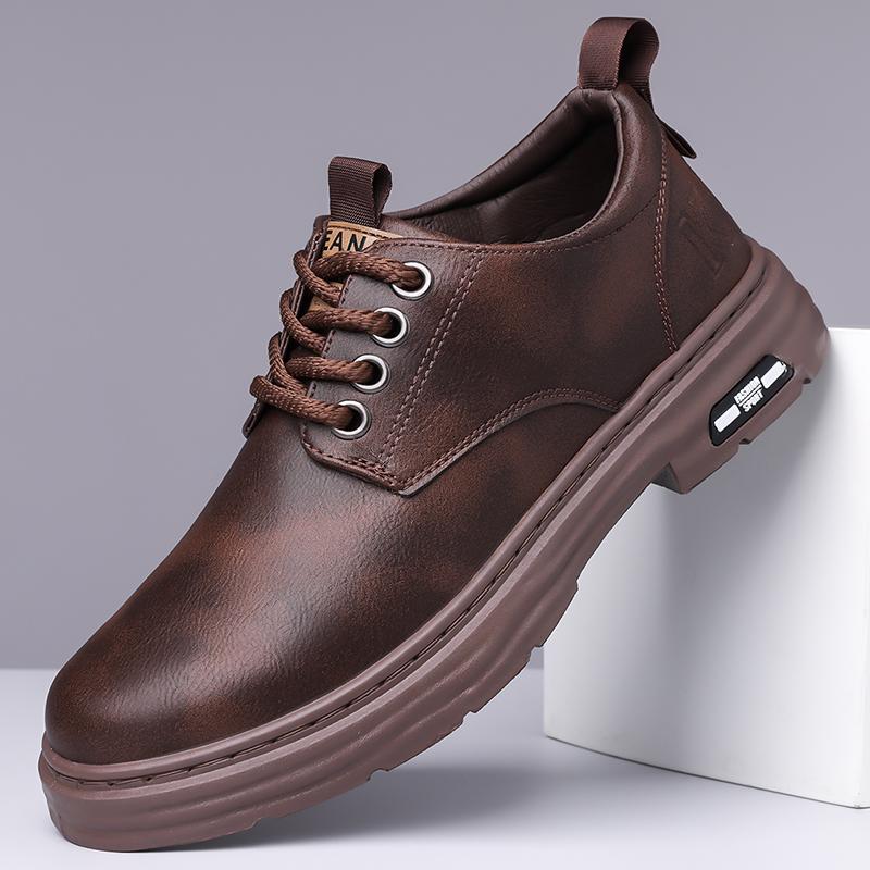 Big Head Leather Shoes Casual Men's Shoes Business Big Size Dad Shoes Spring and Autumn Fashion Shoes
