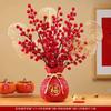 Chinese New Year Decoration Flower Basket, Christmas Red Berry Branches and Artificial Plants, Wedding, Dining Table Decoration