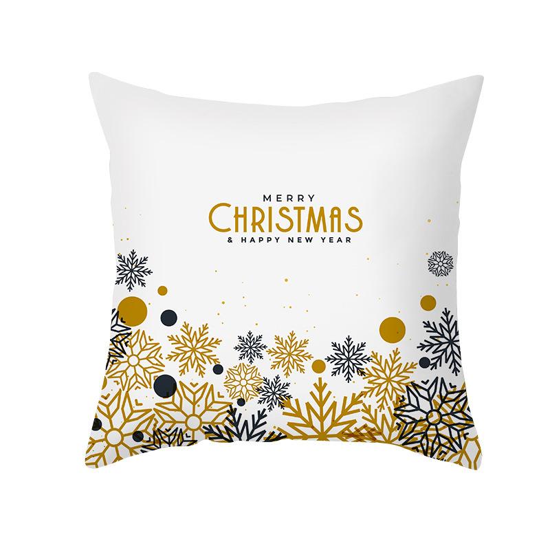 Nordic Print Cartoon Christmas Pillow Cover Colorful Santa Claus Office Pillow Cushion Cover Home