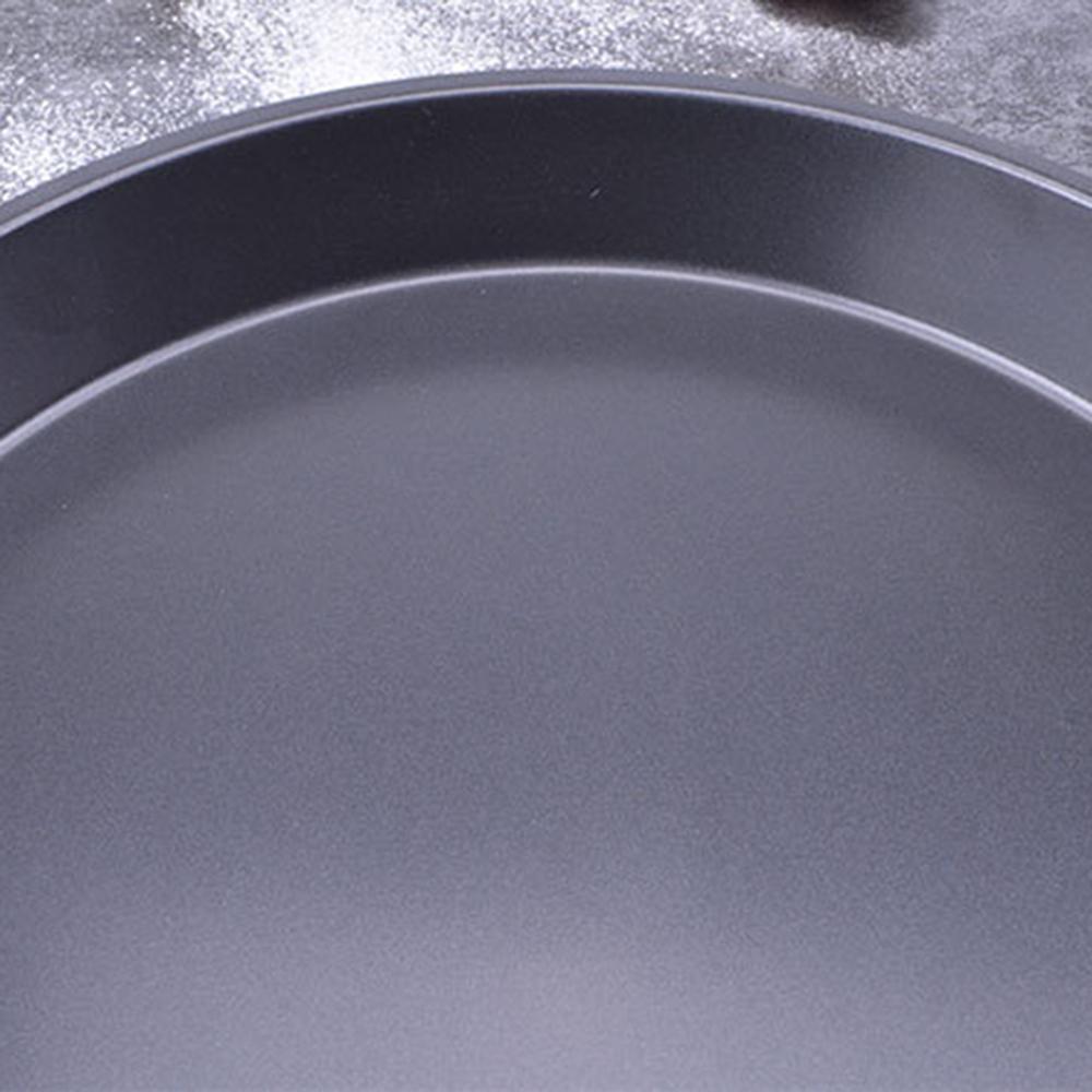 Round Deep Dish Nonstick Pizza Pan Carbon Steel Pie Tray for Baking Tool Compatible with Toaster Ovens and Family Gatherings