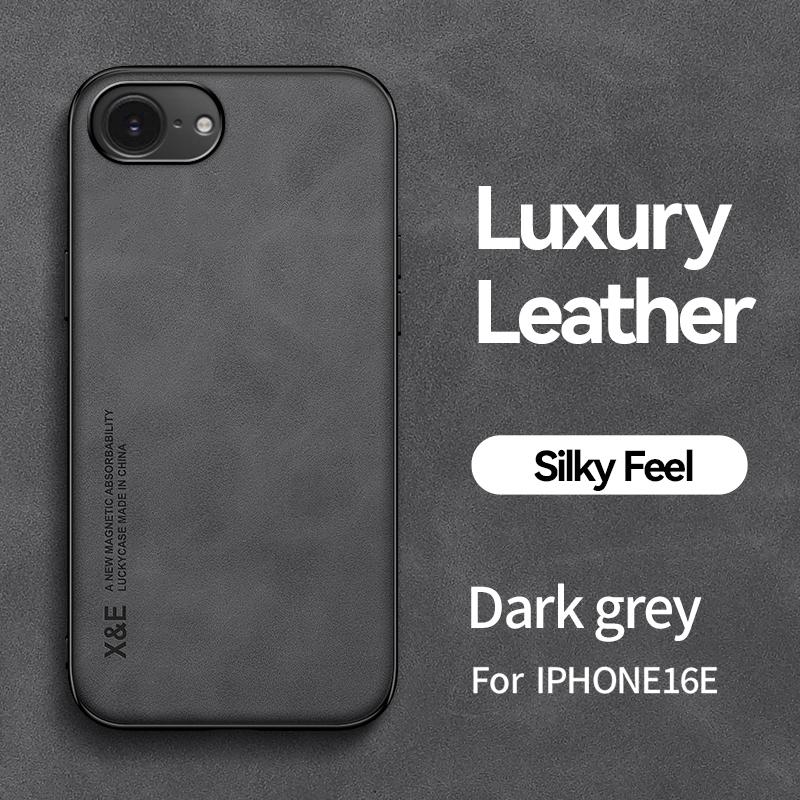Light Luxury Sheepskin Phone Case For iPhone 16E With Magnetic Suction-Soft TPU Silicone Phone Case