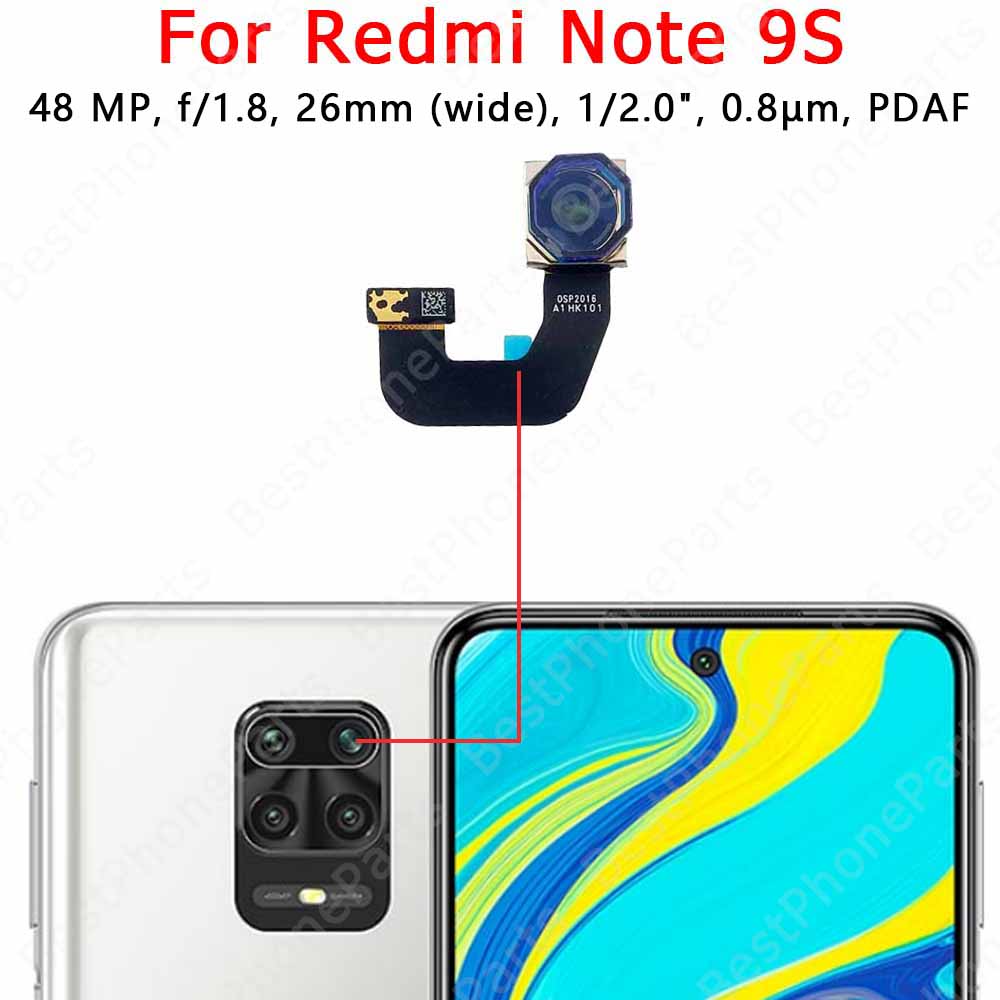 Rear Back Camera For Xiaomi Redmi Note 9 9S Note9 Note9S Camera Module Backside View Replacement Spare Parts Replacement 1