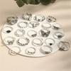Set of 21 Unique Rings Punk Rings Set Intricate Opening Rings Suitable for Halloween and Everyday Fashion Accessories