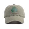 Washed and old retro clover printed soft top baseball cap men's and women's casual versatile fashion cap tide