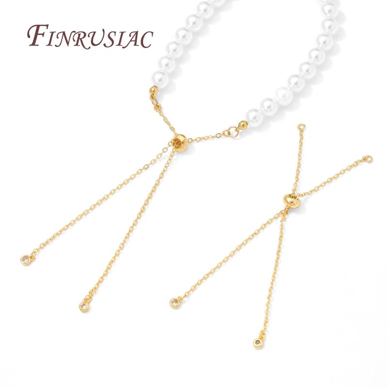 18K Gold Plated Sliding Adjustable Bracelet Making Chains For Jewelry,Half-finished Bracelets,DIY Necklace Making Accessories