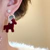 Cartoon Horse Horse Mascot Drop Earrings Fashion Jewelry Red Pony Earrings  Party